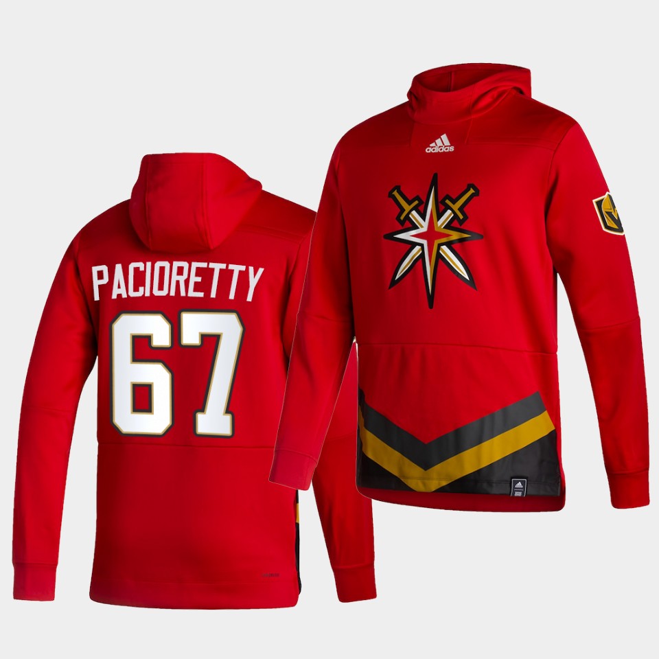 Men Vegas Golden Knights #67 Pacioretty Red NHL 2021 Adidas Pullover Hoodie Jersey->tampa bay lightning->NHL Jersey